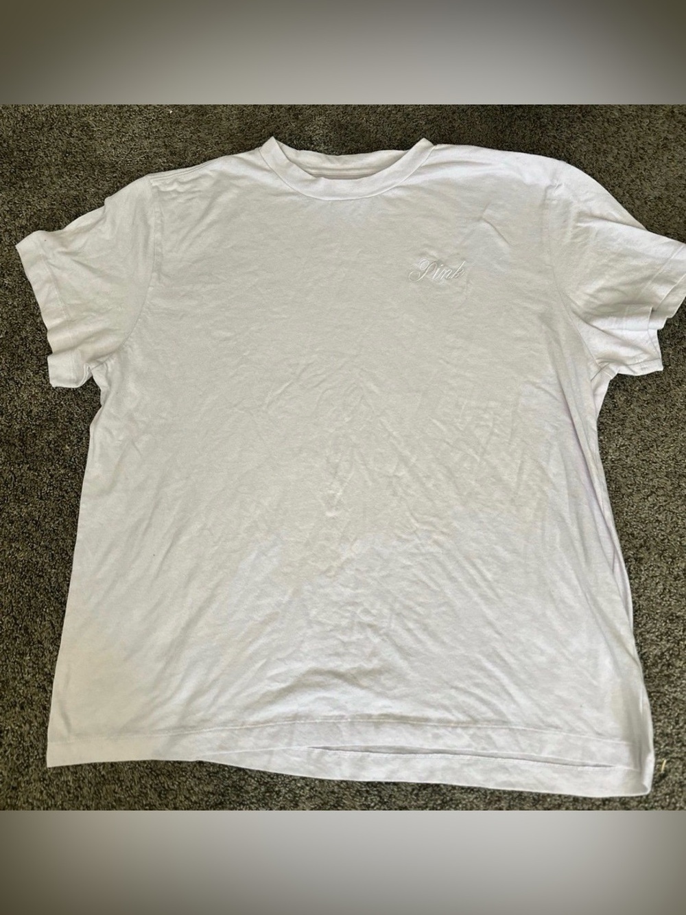 PINK VS Light Purple Tee Shirt Size Large 0399